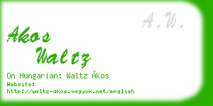 akos waltz business card